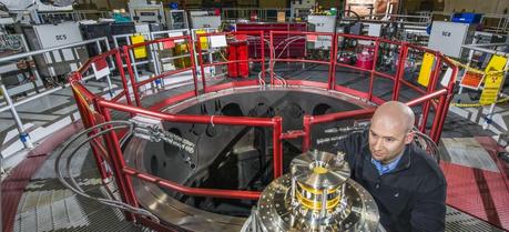 Helmholtz Coil May Help Lessen Fusion Instabilities Sandia National Laboratories physicist Thomas Awe examines coils that reduce plasma instabilities in the quest for controlled nuclear fusion at Sandia’s Z machine.