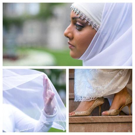 Muslim bride collage