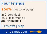 Four Friends on Urbanspoon
