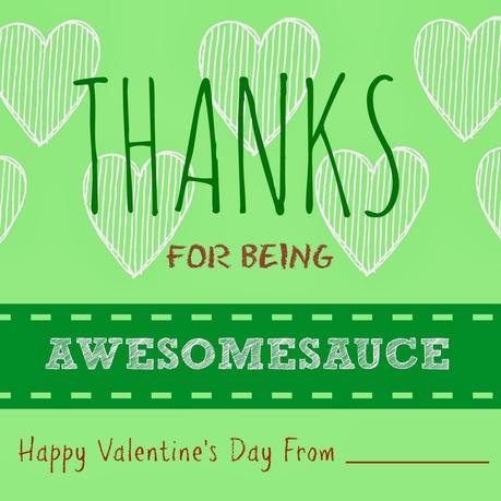 Go Go squeeZ Applesauce Valentines - 'Thanks for Being Awesomesauce' {Free Printable}