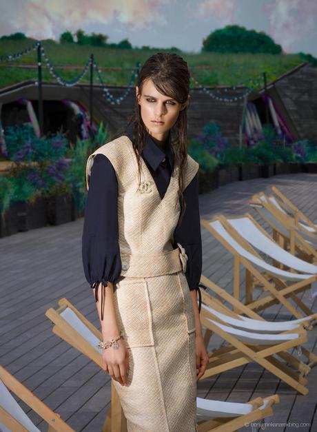 Benjamin Kanarek Captures Kayley Chabot and Linda Kanyo in Chanel Resort 2014 for Fashion Magazine Kayley Chabot in Chanel Resort © Benjamin Kanarek