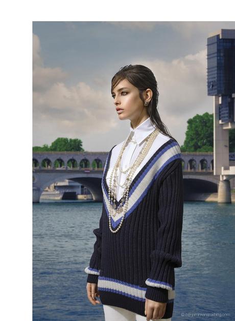 Benjamin Kanarek Captures Kayley Chabot and Linda Kanyo in Chanel Resort 2014 for Fashion Magazine Linda Kanyo in Chanel Resort © Benjamin Kanarek