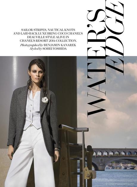 Benjamin Kanarek Captures Kayley Chabot and Linda Kanyo in Chanel Resort 2014 for Fashion Magazine Kayley Chabot in Chanel Resort © Benjamin Kanarek