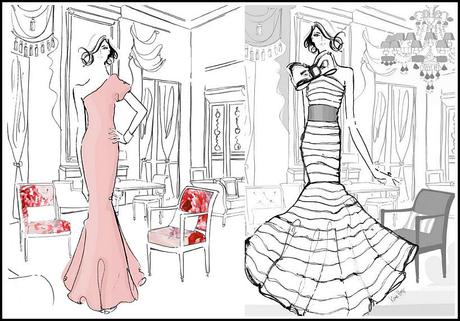 Kerrie Hess fashion illustrations Kerrie Hess Black and White