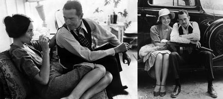 Truth vs. Fiction: The Bank-Robbing Style of Warren Oates as Dillinger Any idea of the story behind these? The photo on the right would fit with the post-breakout sequence, but Dillinger only wears his solid black vest and white shirt in that scene... sadly, no mustache either.