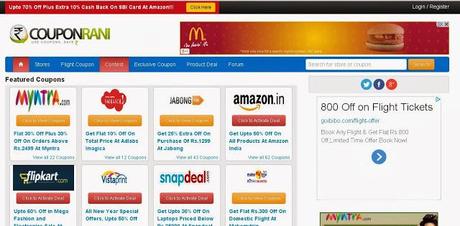 Coupon Rani - The best site  to save your money with online shopping