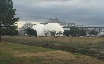 Louisiana Forests Being Sacrificed to Fuel Europe’s Biomass Boom Domes outside Baton Rouge, La., where wood pellets are stored before being shipped to European biomass power plants. Photo: Peter Moskowitz/Al Jazeera America
