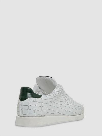 Freshly Croc'ed For Spring:  Kris Van Assche Croc-Embossed Leather Sneakers