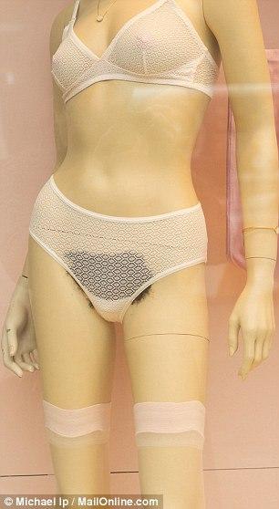 American Apparel store displays mannequins with pubic hair American Apparel2
