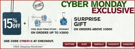 Cyber Monday Jewelry Deals: 15% OFF with FREE Gifts