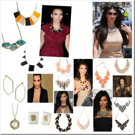 Kim Kardashian statement necklaces