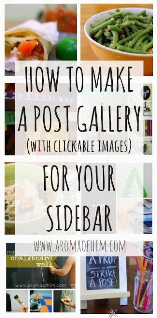 How to make a post gallery for your sidebar!