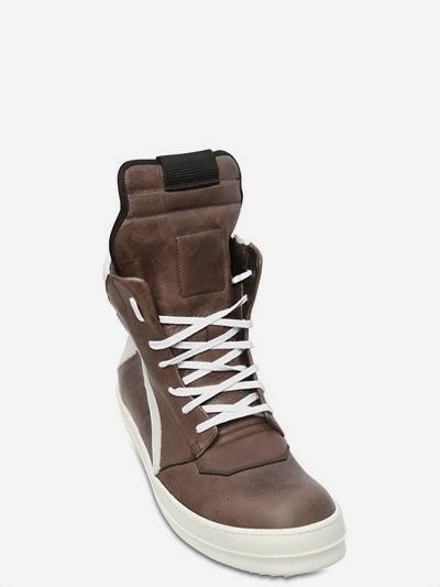 Still The One:  Rick Owens Geobasket Vintage Effect Leather Sneaker