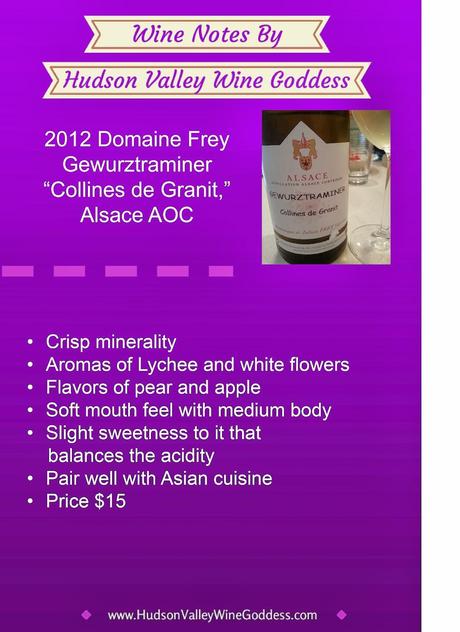 A Touch of Alsace - 2012 Domaine Frey Gewurztraminer