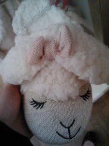 Cute lamb slippers at Bath & Body Works shopping for my mom's Christmas presents. 