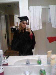 Getting ready before graduation on Saturday. 