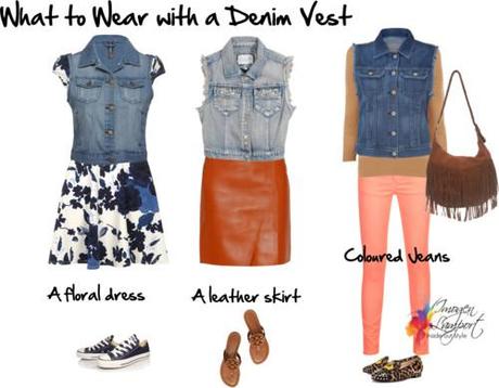 what to wear with a denim vest