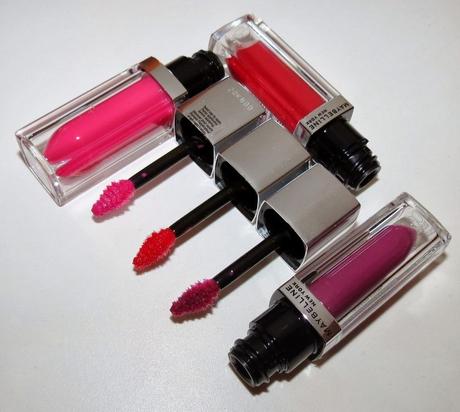 Maybelline's New Color Elixir Lip Gloss in 3 Dramatic colors...My Favorite is Signature Scarlet, What's Yours?