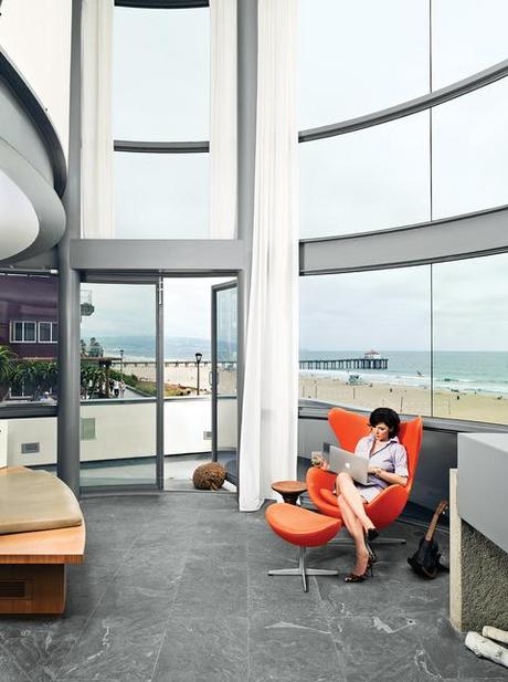 A Renovated Ray Kappe Bungalow in Manhattan Beach renovated Ray Kappe bungalow in Manhattan Beach interior living room