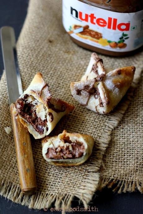 NUTS & NUTELLA FILLED SAMOSA (BAKED) NUTS & NUTELLA FILLED SAMOSA (BAKED)