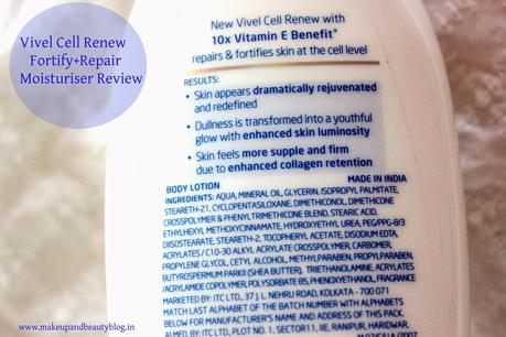 Vivel Cell Renew Fortify+Repair Body Lotion Review