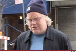 The Late Philip Seymour Hoffman looking every bit the junkie