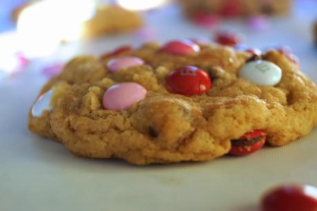 Valentine's Day Chocolate Chip + M&M Cookies 
