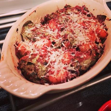 Baked Gnocchi with Spinach and Homemade Tomato Sauce for #WeekdaySupper Baked Gnocchi with Spinach and Homemade Tomato Sauce for #WeekdaySupper