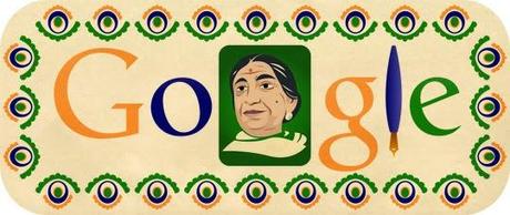Google Doodle ~ birth anniversary of Kavikuyil Sarojini Naidu
