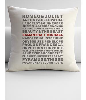 personalized famous couples throw pillow cover