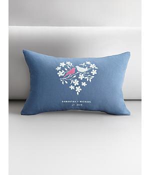 personalized love birds throw pillow cover