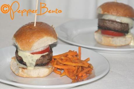 Beef Burger with Sweet Potato Fries