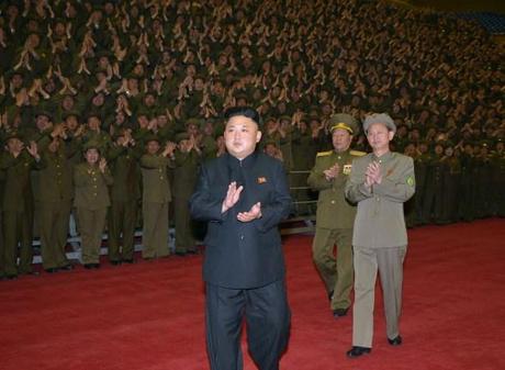 Kim Jong Un Attends Photo-op with WPRG Meeting Participants Kim Jong Un greets participants at a commemorative photo-op with participants in a meeting of active personnel of the Worker-Peasant Red Guards. Also seen in attendance are Minister of People's Security Gen. Choe Pu Il (2nd R) and KWP Military Affairs Department Director O Il Jong (R) (Photo: Rodong Sinmun).