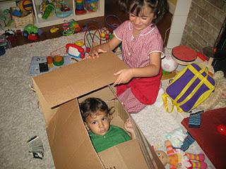 Cardboard box play