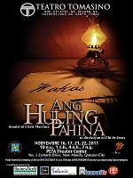 Teatro Tomasino presents Chris Martinez's Ang Huling Pahina