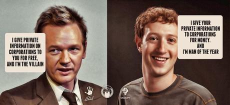 Hero Comparison - Wikileaks vs Facebook - Assange vs Zuckerberg