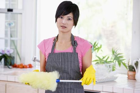 clean woman Green Your Cleaning & Save Some Money Too