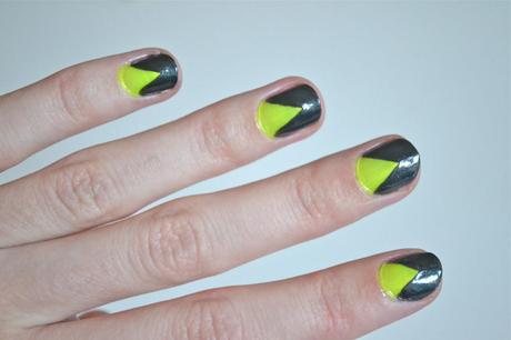 How To: Neon Split Nails