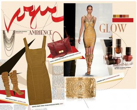 VS_Herve_Leger_Max_Azria_Mood-Board-Spring-Summer-2012 Glorious Glowing Gold and Molten Magic Metal Fashion Trends
