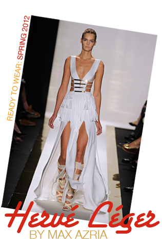 Herve-Leger-Max-Azria-white-goddes-dress-Spring-Summer-2012 Glorious Glowing Gold and Molten Magic Metal Fashion Trends