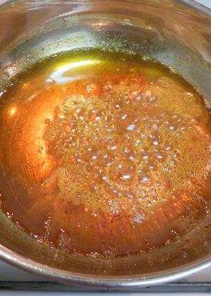 Channar Jilipi - Saffron syrup to a simmer