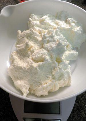 Channar Jilipi - Weigh Ricotta on kitchen scale