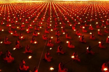 monks meditating for the shift 2011