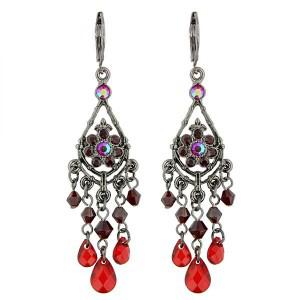Vintage Red Chandelier Earrings (28369) Vintage Red Chandelier Earrings
