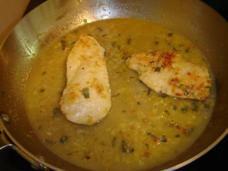 Chicken Breasts in Lemon and Sage Sauce