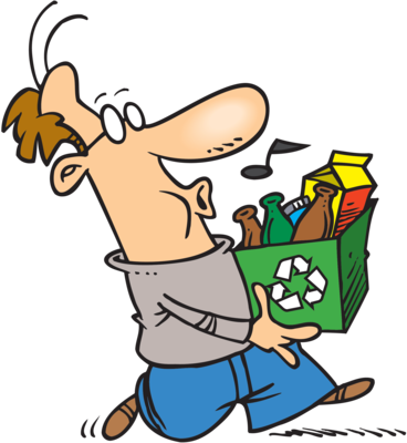 man recycling in one bin without having to separate it c167420 m1 A. McGowan reveals the truth about the UK’s Green Guilt