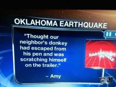 Oklahoma Earthquakes! {Call Kevin Bacon & Reba, Here Comes The Grab-Oids!}