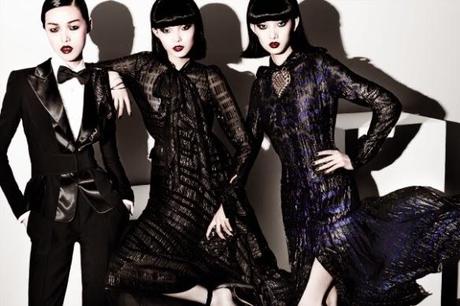 Xiao Wen Ju, Tian Yi & Cici Xiang by Mario Testino for Vogue China March 2014