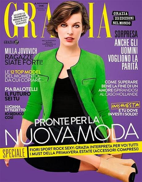 Milla Jovovich -  Grazia Magazine Italy February 2014