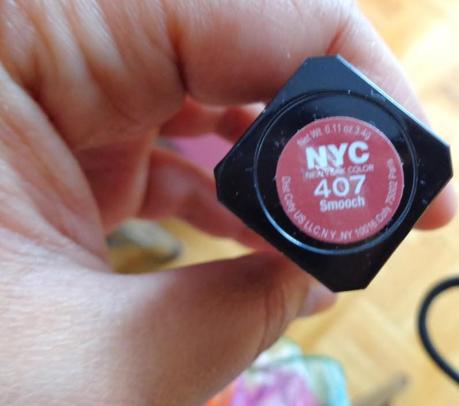 Review and Swatches: NYC Ultra Last Lipstick in shade Smooch 407